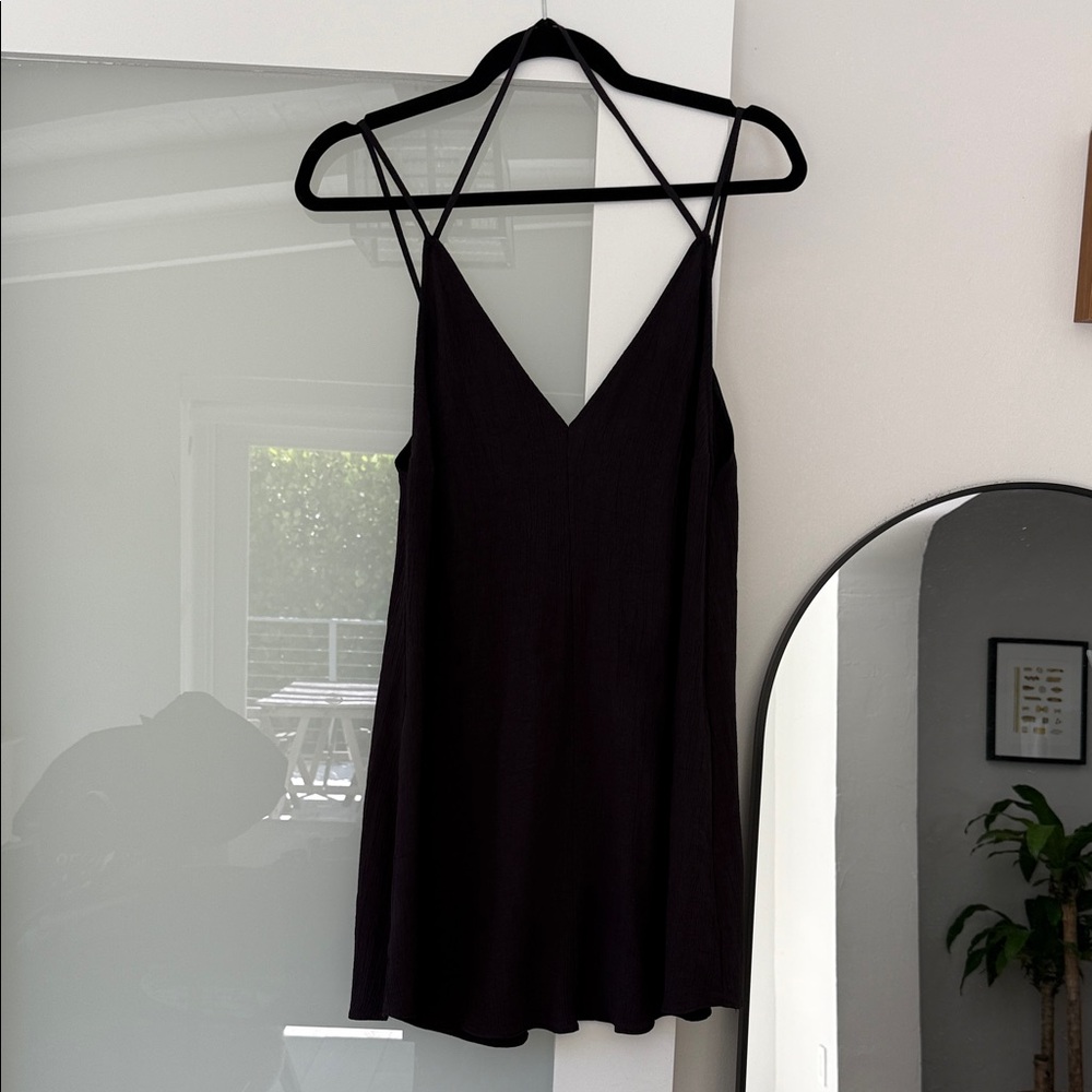 Vintage Reformation Eggplant Mini Low-back Dress with Pockets